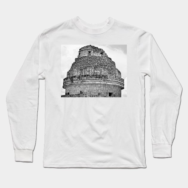 Mayan Observatory Long Sleeve T-Shirt by KirtTisdale